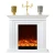 Import European MDF indoor Wood burning Fireplace Mantel with sgs certificate from China