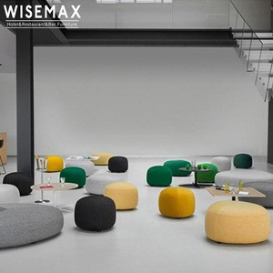 European style modern multicolor color fabric customizable sofa stool pouf ottoman for sale