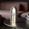 European Unique Design Gothic Church Touch Switch Concrete Table Lamp Luxury Stepless Dimming Bedside Study Decorative Lamp