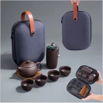 Express cup portable purple sand travel tea set one pot four cups two cups