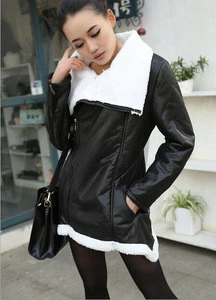 EY0120C New Fashion Women Overcoat Lady Long Coat Warm Leather Jacket Winter Coat plus size