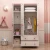 Import Factory customized children&#39;s room wardrobe girl&#39;s lovely wood material environmental protection 3 doors 2 drawers wardrobe from China