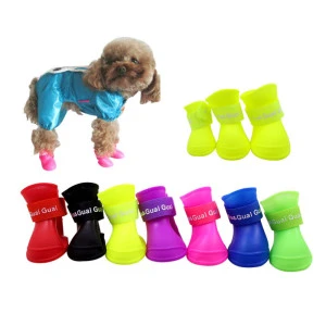 Factory Direct Pet Supplies Fashion Cute Silicone Waterproof Shoes Spot