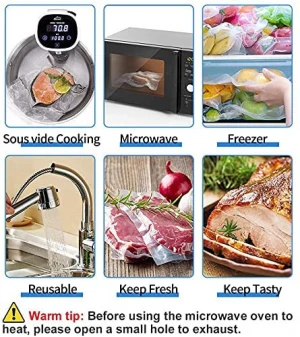 Factory Direct Sale Food Grade PA/PE Plastic Vacuum Sealer Rolls for Household food vac storage sous vide texture