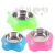 Import Factory direct sales pet supplies flower-shaped dual-purpose bowl pet stainless steel bowl pet plastic feeder from China