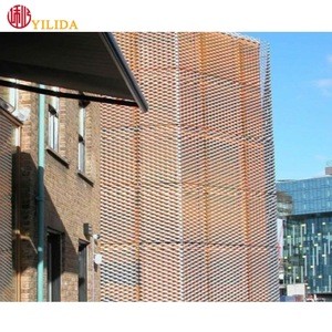 Factory direct triangle Aluminum expanded metal mesh panel for protecting by curtain wall