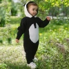 Factory OEM Hot sale cotton material panda pattern hoodie romany baby clothes
