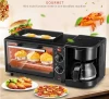 factory price CE electric toast oven stainless steel fry pan 3 in 1 breakfast maker