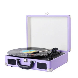 Factory price portable turntable cd record cassette radio player