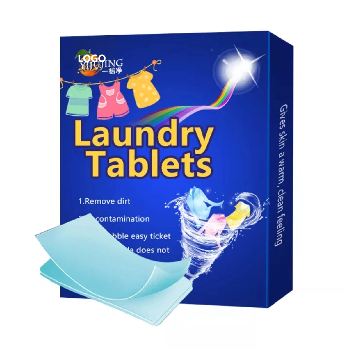 Factory price wholesale washing clothes sheet eco friendly laundry detergent strips