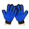 Factory sell five finger pet grooming glove silico Deshedding pet cat dog touch grooming glove