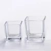 Factory Stock Wholesale 3.15-Inch 8cm diameter Clear Crystal Glass Square Votive Candle Holder