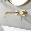 Factory Supply Wall Mounted Brass Valve Core Material And Gold Plating Wash Basin Taps Sink Faucets For Wholesale