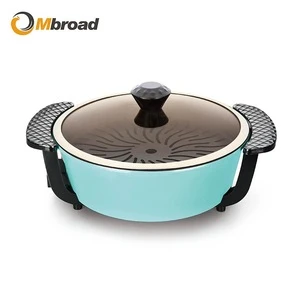Factory Supplying 1500W Aluminum Non Stick Fry Pan Electric Skillet With Lid