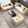 Factory supplying wholesale american style living room furniture leather luxury sofa set