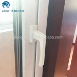 Factory white aluminum accessories sliding upvc window usage handle lock pegangan jendela dan pintu manija de ventana y puerta