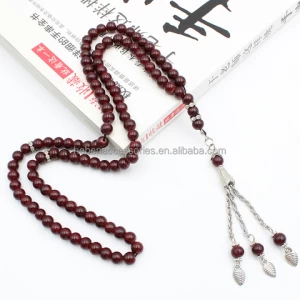 Factory Wholesale Allah Religious Ramadan Gifts Glass Crystal Tasbih 99 Beads Muslim Prayer Jewelry Islamic Necklace