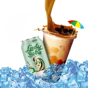 Famous 315ml grass jelly milk tea drink for supermarket