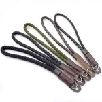 Fashion canvas woven PU braid leather hand camera shoulder strap belt wrist straps grip Camera Straps