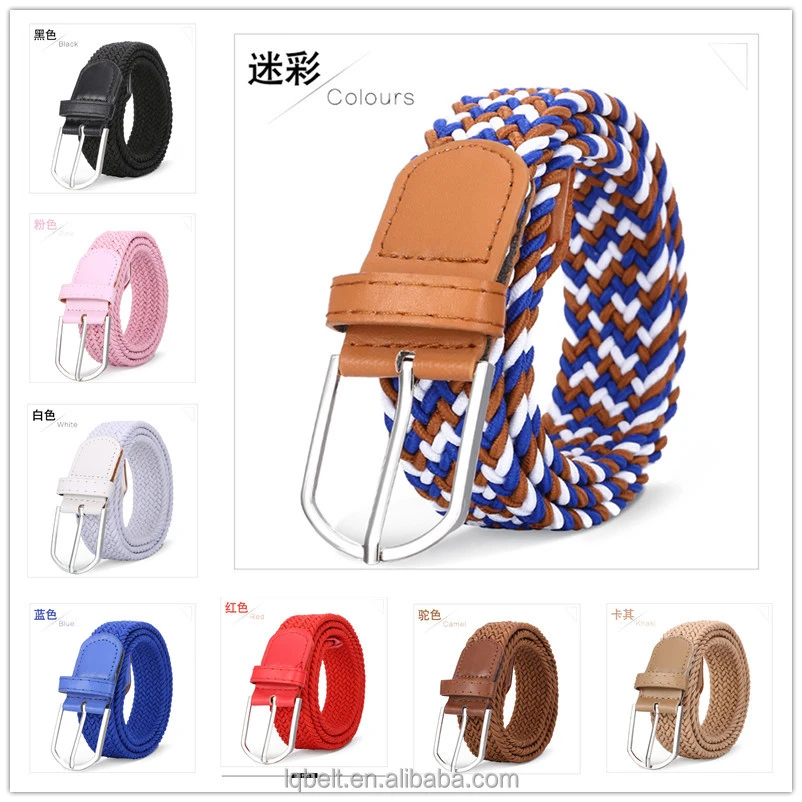 Fashion Fabric Belts Elastic Belt Weaving Men&#x27;s Women&#x27;s belt wholesale Factory fashion