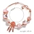 Import Fashion Jewelry DIY Tassel Bracelet Popular Rose Gold Hollow Out Bead Bracelet With Romantic Zircon Petals from China