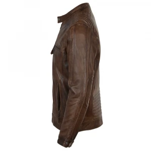 Fashion Mens genuine motorcycle PU jackets Long Sleeve Winter bomber leather jacket / Leather Jackets