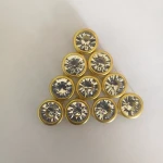 fashion nickel free with acrylic stone metal rivet button for shoes, bags, garment rhinestone rivet