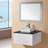 Fashion popular bathroom furniture, bathroom vanity with sink and modern mirror.