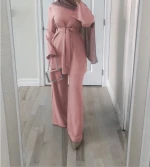 Fashion Simple Beautiful Refreshing Dress Middle East Dubai Suit Muslim Dress Islamic Clothing Abaya