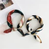 Fashion Women Square Scarf Hair Tie Band Female Elegant Harajuku Small Vintage Head Neck Satin Handkerchief For Business Party