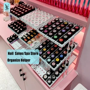 Fashionable ShunYing Metallic steel wire flat pack essential oil table top dipslay stand for finger nail store