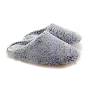 Fluffy indoor winter lady slipper in stock shoe