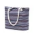 Import For Women Custom Logo Cloth Lining Straw Lining Striped blue storage fashion urban shopping bag shoulder bag from China