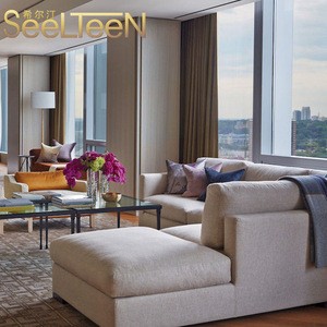Foshan SeelTeen customized 5 star bed room furniture hotel bedroom set