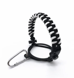 Free shipping 7 stands weave adjustable fire starter paracord bottle handle outdoor survival with compass for hiking