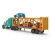 Import Friction Power Transport Cargo Truck Toy Construction Cars Model With Multiple Vehicles Double Decker Trailer Toys from China