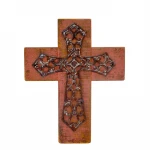 FSC unfiinished custom handmade wall  hanging  olive wood jerusalem cross