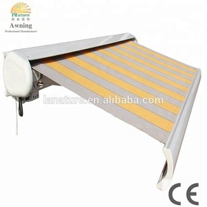 full cassette retractable beach awning/awnings for garden and beach with LED