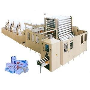 Fully automatic toilet tissue paper roll production line making machine