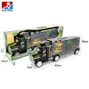 Funny plastic toy truck trailer diecast truck model with 2 alloy cars and dinosaur toy HC421225