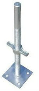 Galvanized Pipe Screw Jack base Swivel scaffolding jack Base to adjust the height steel pipe adjustable hollow screw jack base