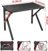 Gaming Desk Computer desk for home office e-sports  with Socket of 3-Outlet &amp; 2 USB Ports, and Cable Management