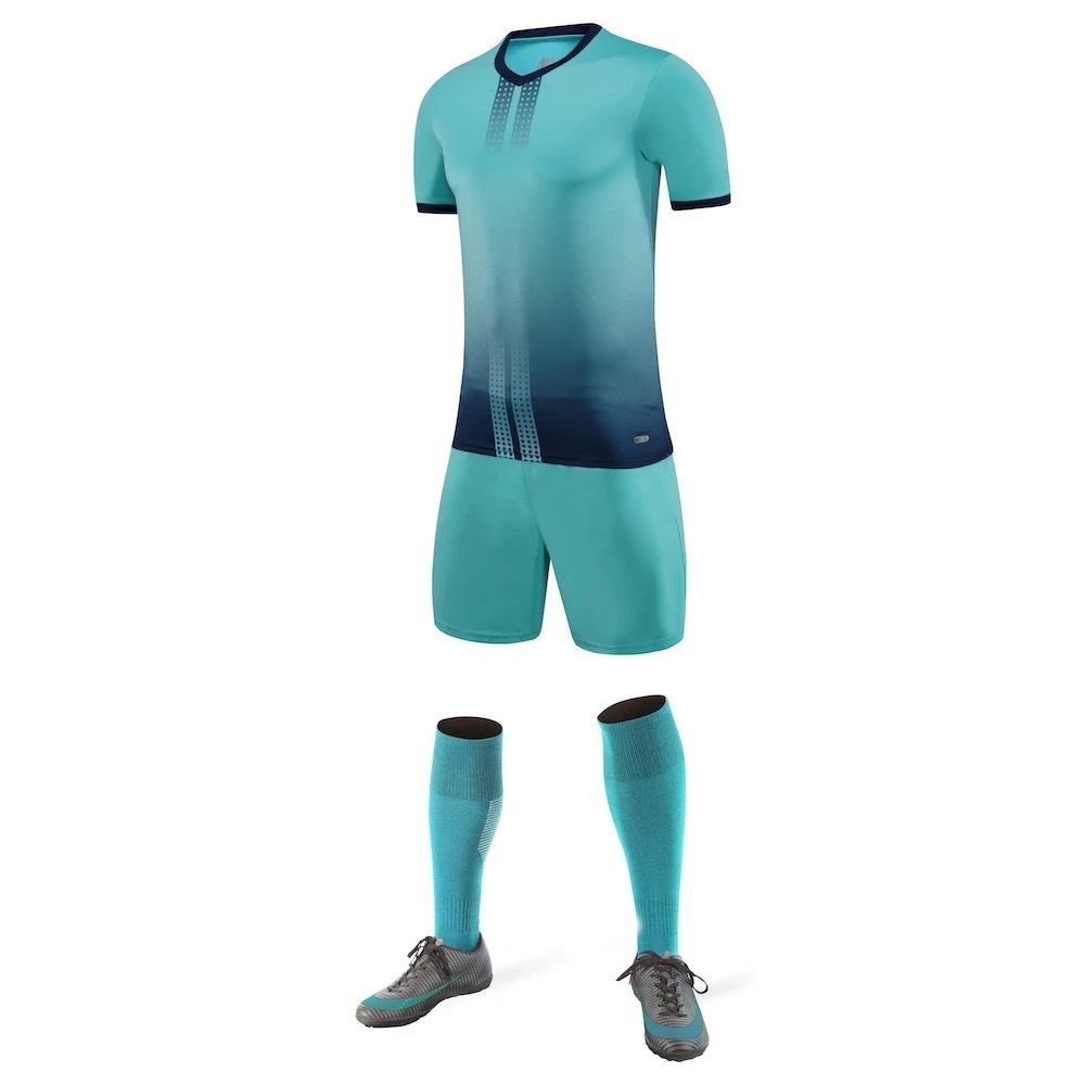 GD New Model Custom Made Blank Soccer Jersey Set 100% Polyester Breathable And Comfortable Football Shirt Suit D8826