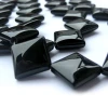 Gemstone black agate diamond shaped loose beads,black onyx bead