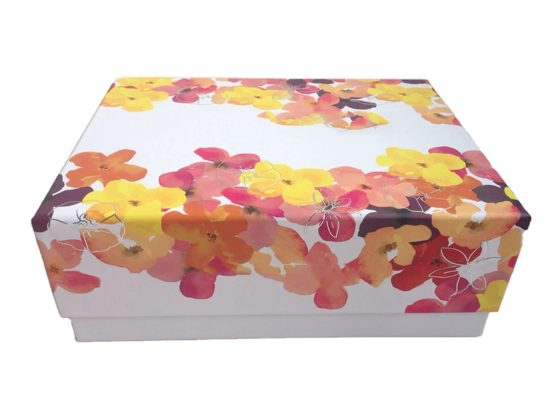 Gift Box customized cosmetic box high quality boutique box hot silver cover and tray carton factory customized manufacturer