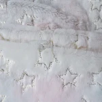 glitter plush fabric in star design cushion cover fabric