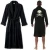 Import gold embroidered logo baroque bath robe embossed black cotton bathrobe for man from China