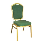 Gold stacking metal aluminium hotel banquet chair for sale