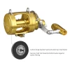 Gomexus Saltwater Trolling Reel 2 Speed Fishing Rod Parts Offshore Boat Game Fishing 80W 130lb Silky Smooth and Solid
