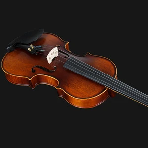 Handmade 4/4 Spruce solid wood violin with bow, shoulder rest, rosin, mute, tuner, strings